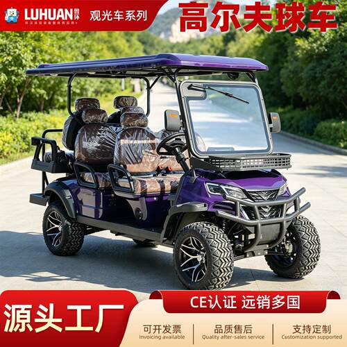 6座电动观光车外贸景区旅游球场尔夫球车