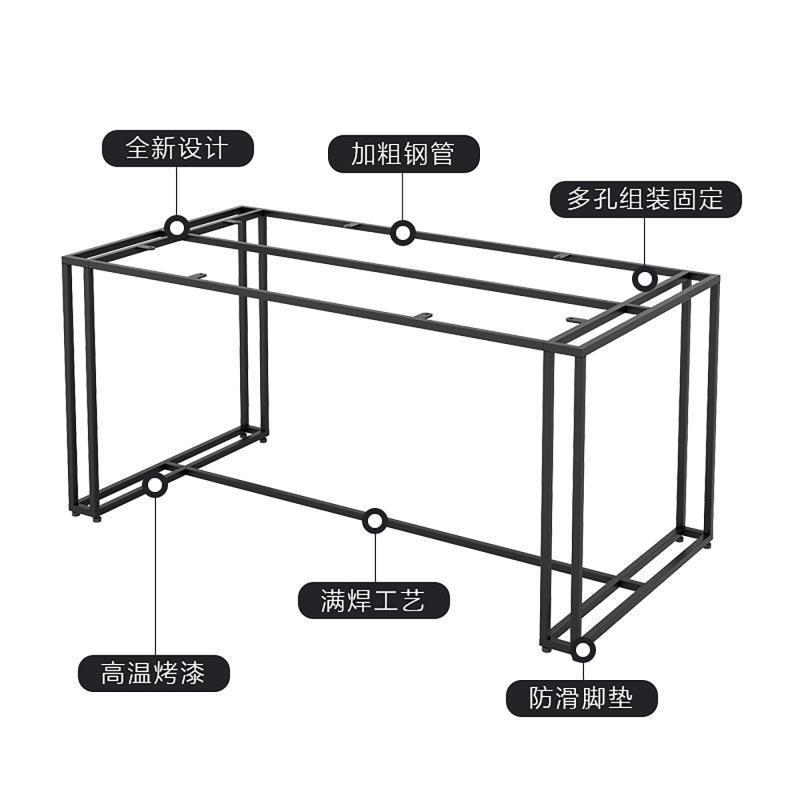 书桌桌架办公桌支架简易桌腿铁艺金属吧台大板桌餐台桌子腿定作