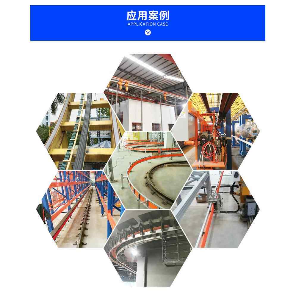FALEM&HARD WORK 无接缝滑触线多合一 6P 安全导电轨滑线滑拉紧器