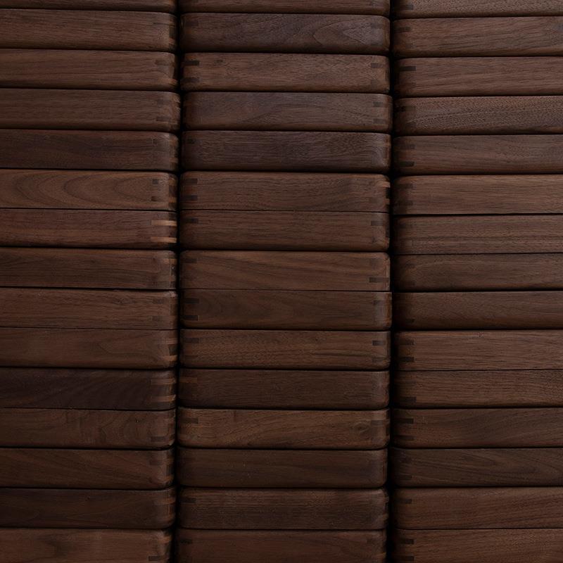 实木框质感卯黑胡桃圆角圆画洗新中式榫照片做成相弧框摆台人工精