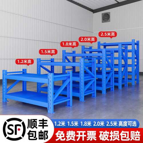 货架1.2-1.5-1.8-2米高置物架多层商用架子超市置物架落地收纳层