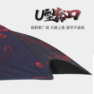 金威姜太公6S钓鱼伞2.2米双层万向防雨防晒遮阳伞黑胶垂钓伞地插