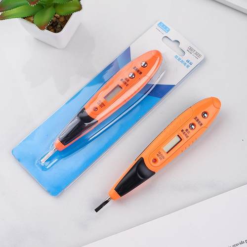 多功能电笔 家用数字式电子验电笔可测地线一字维修数显感应测电