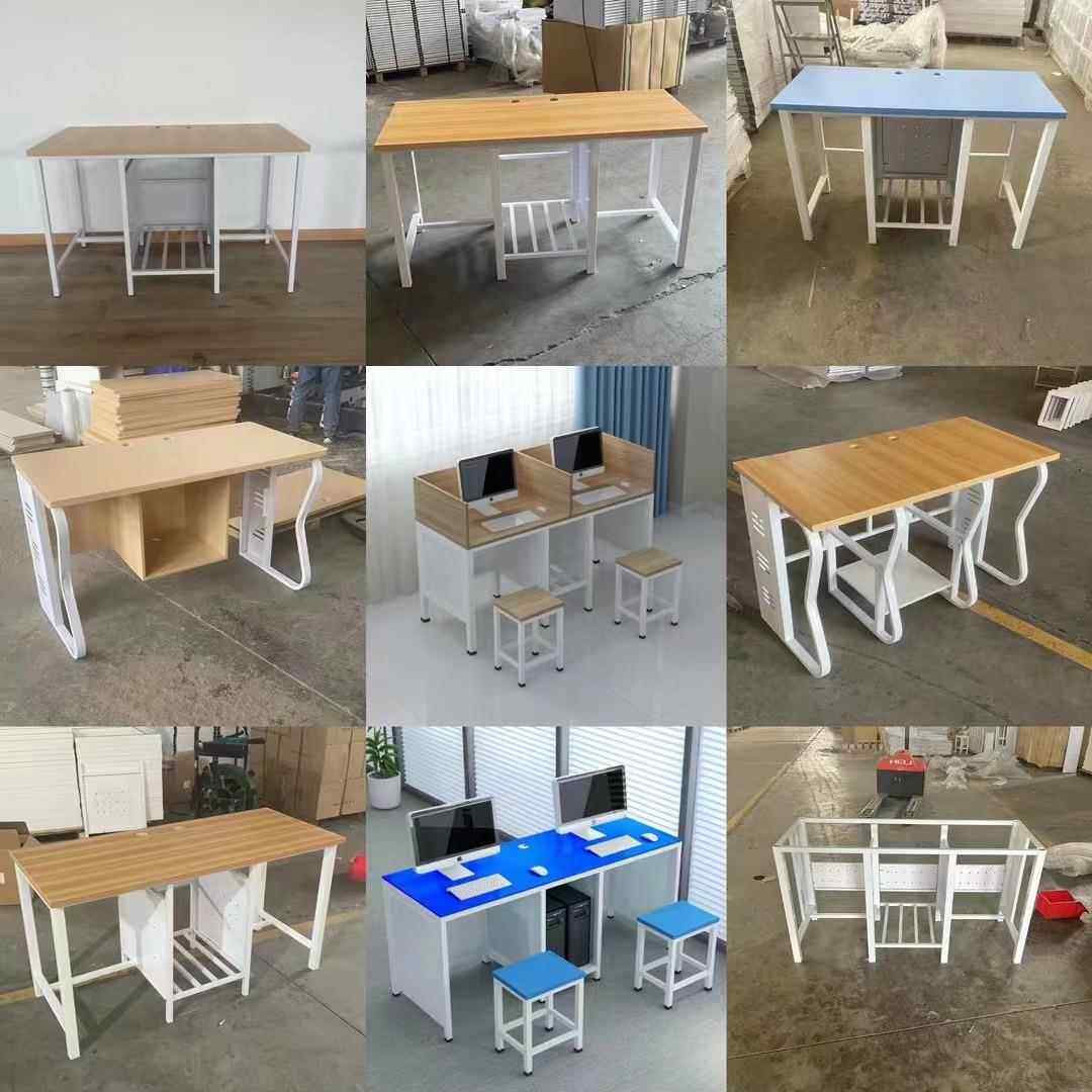 学璐通校机房电脑桌脑培训班电生台式桌中小学教室微机双人学房生