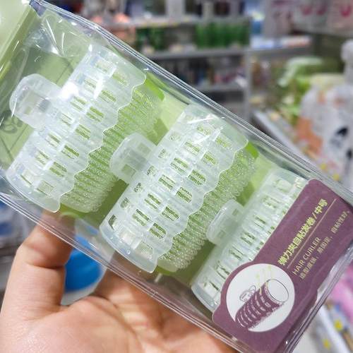 绿素空气刘海卷发筒塑料卷发器弹力夹自粘发卷懒人八字刘海