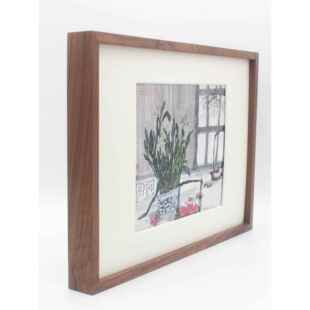 7L8K厂家定做简约现代窄边黑胡桃实木方形摆台挂墙相框字