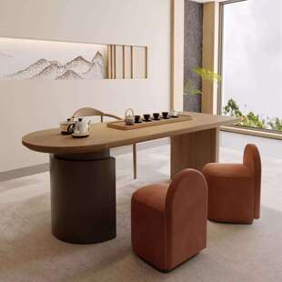 原木风阳台茶桌椅组家用型茶5台合奶油风2小02新款高端AUI实木茶