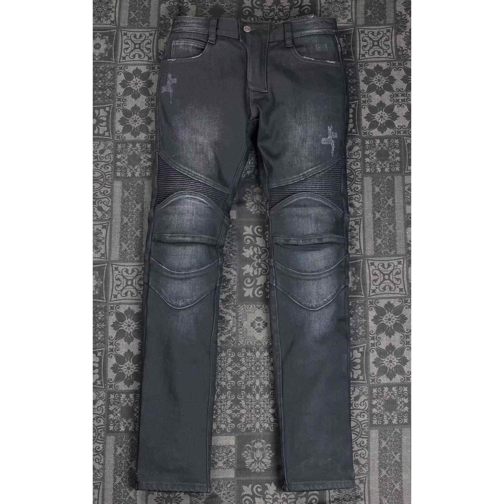 正品glyBRO机车牛仔u裤S骑行裤服防摔弹哈雷裤四季带护具高修身男