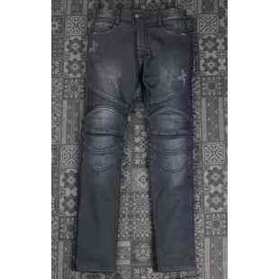 ugl防yBROS机牛仔车裤 带护具高修身 骑弹行裤 四季 男 服摔哈雷裤 正品