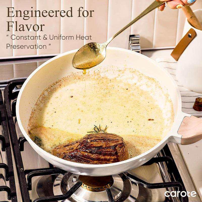 跨境花岗岩全套锅具套装厨房用品麦饭石不粘锅煎炒锅cooking pot