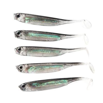 5Pcs/lot Fishing Soft Bait 7CM 7.5CM 1.7G 2.3G 2.7G T Tail f