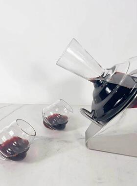 轻奢风创意透明玻璃酒杯醒酒器现家居酒店餐厅桌面装饰品摆件
