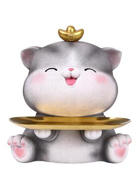 意招财铺猫摆件办公家创居店业开北BB2729-5欧树脂工艺品礼品客厅