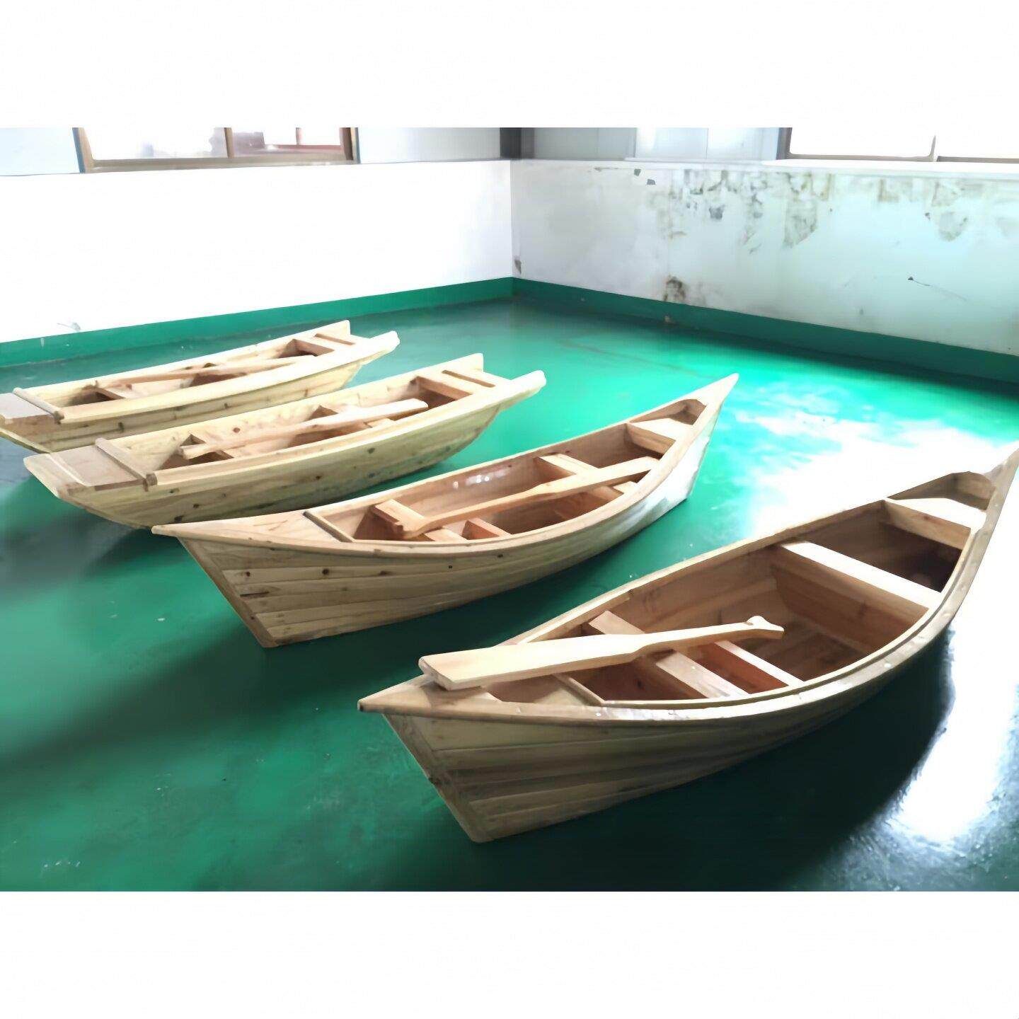 木船观光船 装饰渔船 模型摆件 景观摄影道具 两头尖欧式手工木船