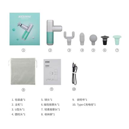 高档K身ICNMIIA筋膜枪运动健小型肌肉按摩器迷你专业级深度放松按