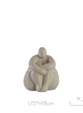 北欧轻奢抽象人物软装饰品摆件胖女人体雕塑家居售楼处样板房摆件