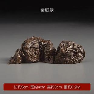 高档中式铜山摆件档千里江山家居柜装饰品客厅玄关黄办公室桌面高