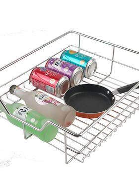 PK7J定 做不锈钢厨房拉篮/蔬果拉篮/400 450 500柜体/橱柜水槽拉