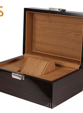 新款货高档木质首饰盒 定制黑色手表包装盒实木礼现物G盒 名牌OLO