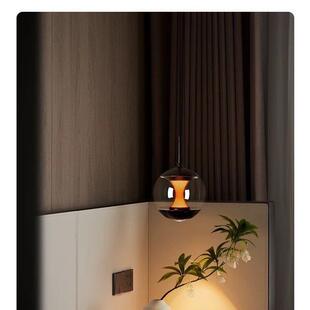 意式 吊灯晖现代客厅餐厅吧台灯前台过道卧室饰 轻876奢床头吊余装