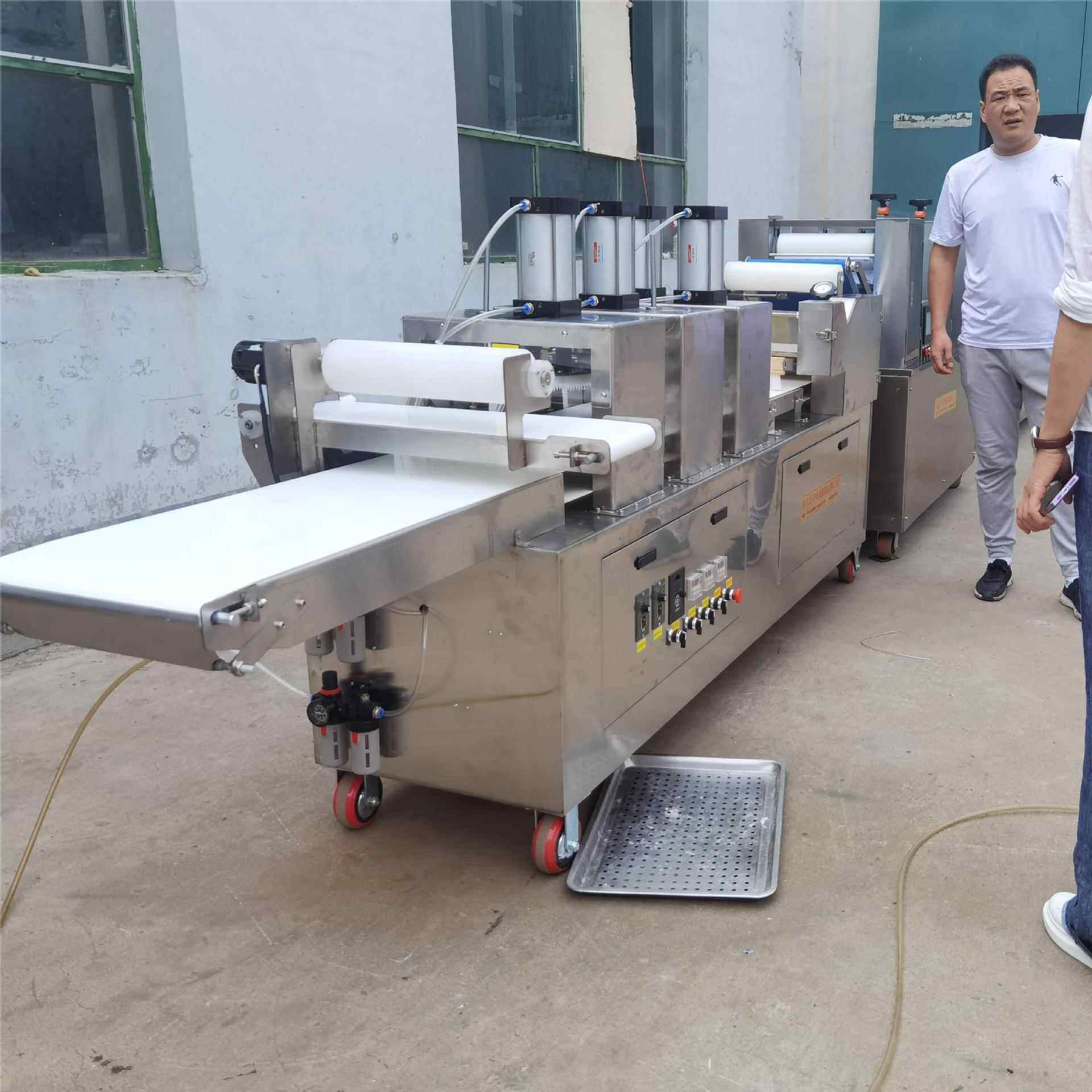 成全新自动馕饼生产bcx流线设备商用疆馕饼型机烘烤一体专业水线