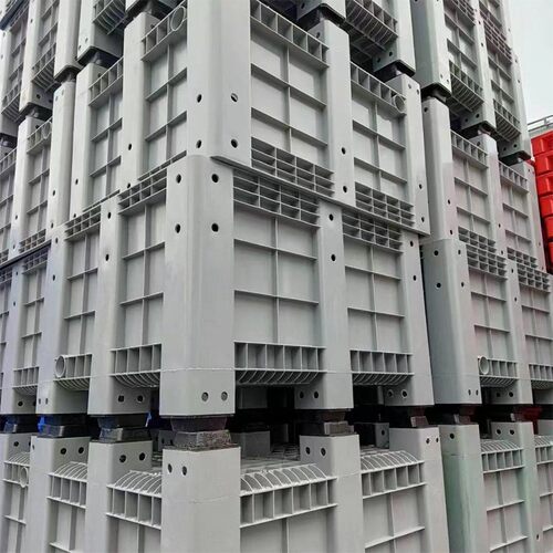 加料厚灰色九脚叉川字JYO塑胶卡板箱现货物流运输车塑输箱运重型