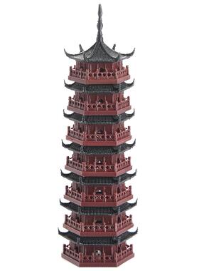 吸水石上水石山水假山盆景3D打印微景观宝塔古塔凉亭宫殿小摆件
