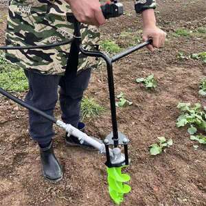 型号齐全手提式烤烟种植机陇上种植打窝机汽油四冲程烟钻移栽机