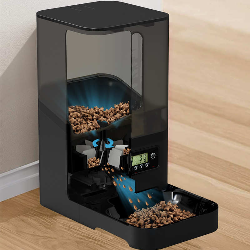 宠物智能喂食器自动定时定量6L储粮大容量猫狗喂食机器不卡粮餐食