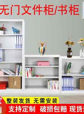 无门铁书柜展示柜ZH-006文件柜档案矮柜资柜柜不带门收纳储物柜皮