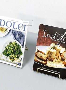 英文美食杂志人工书模型房厨房餐厅货架食谱装饰简单饰品拍摄道具