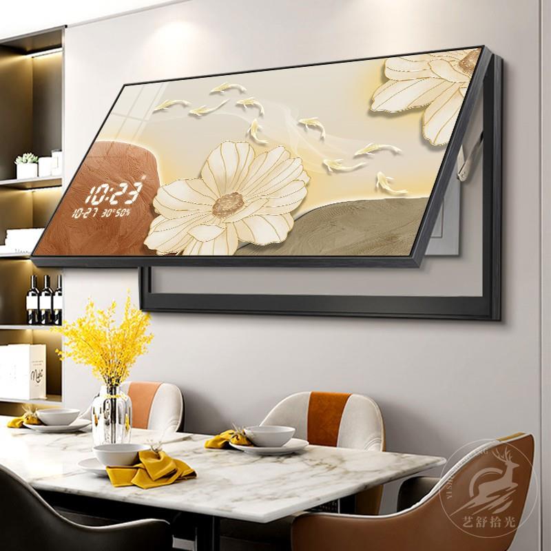 九装图大尺寸万VFW历电表箱饰画数显电子年钟配电箱遮挡画时钟挂