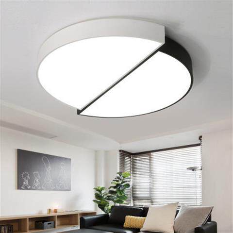 简约LED吸顶灯个性黑白组合主卧室灯温馨创意书房灯现代客厅灯具