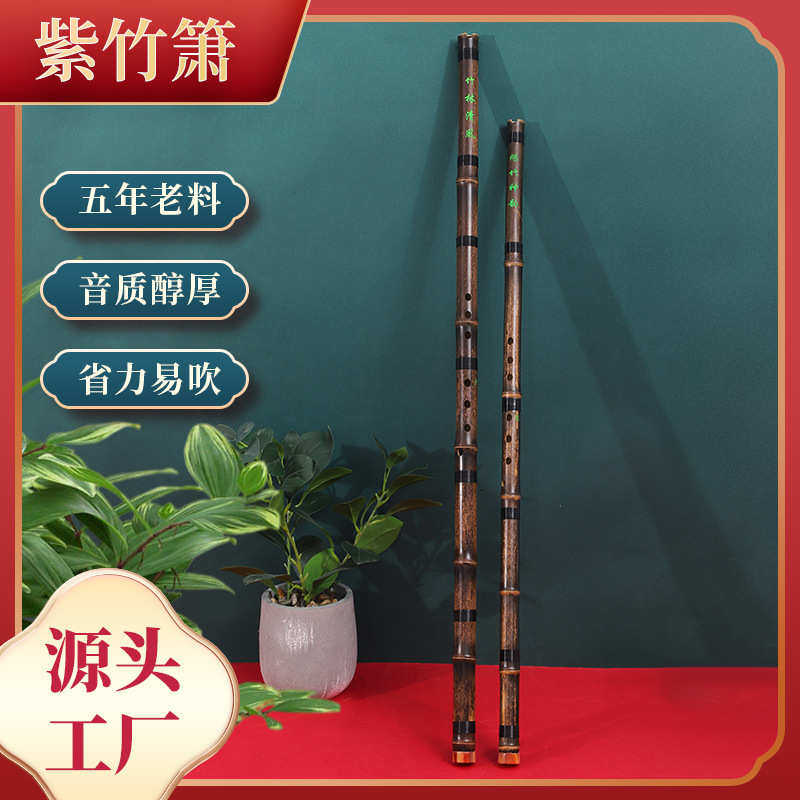 萧乐器专业初学入门素紫竹洞箫笛F正反手八孔G调一节古风长箫包邮