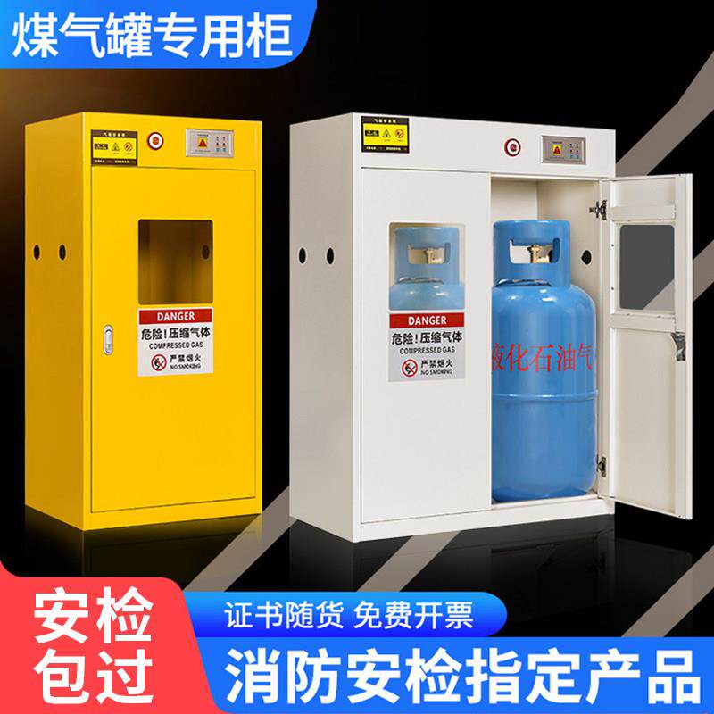全钢防爆气瓶柜实验室40L双瓶液化瓦斯罐工业乙炔钢瓶专业储存柜图片