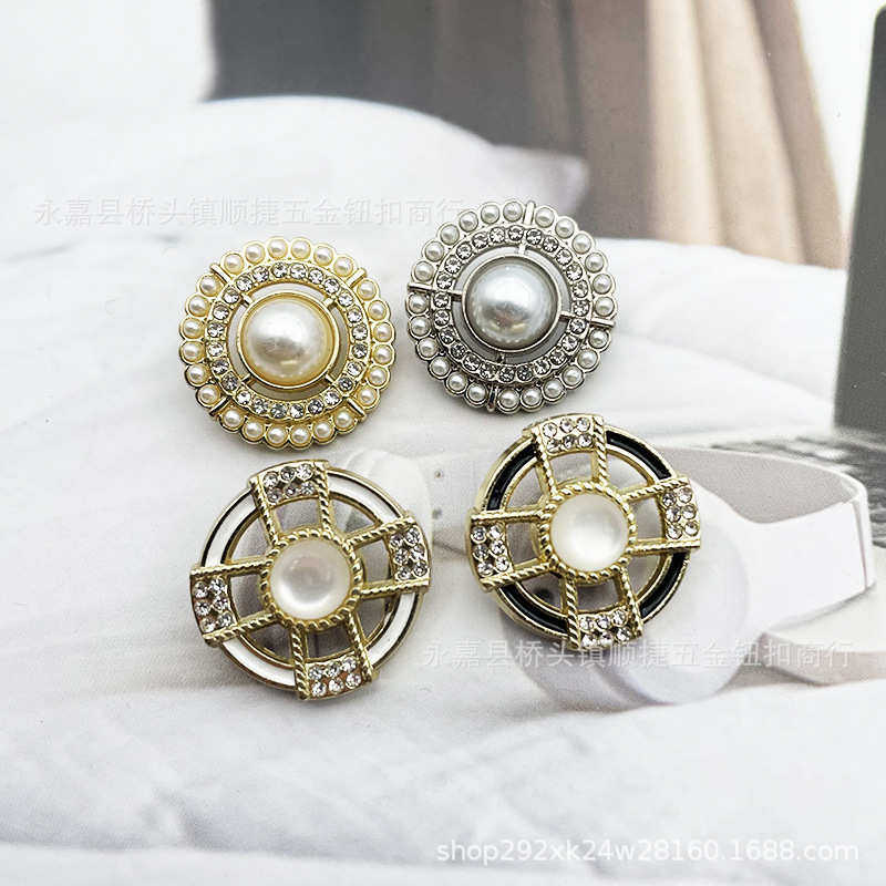 顺捷金属钮扣十字镂空镶钻滴油加虎眼珍珠浅金色小香名媛风扣子,纺织面料/辅料/配套,其他纺织辅料,淘宝优惠券,粉丝福利购,淘宝优惠卷