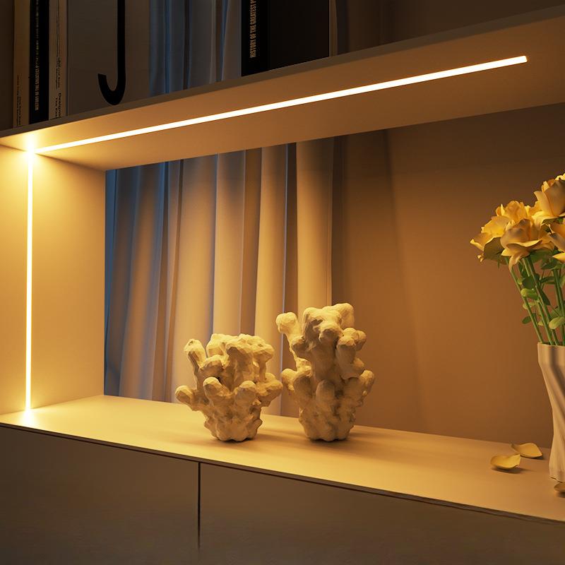 led线条灯酒柜线性灯明装铝槽灯带24v展柜线型灯无边框线型灯组合