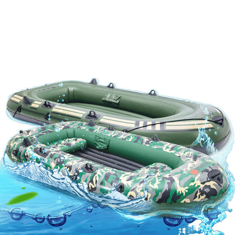 橡皮艇加厚耐磨充气船2/34人皮划艇双人钓鱼船特厚气垫船冲锋舟