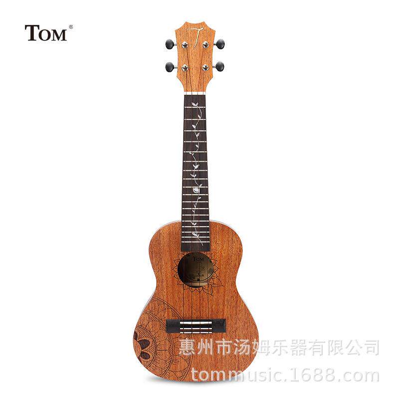 TOM ARTIST江一燕设计款桃花心木单板尤克里里23寸小吉他乌克丽丽