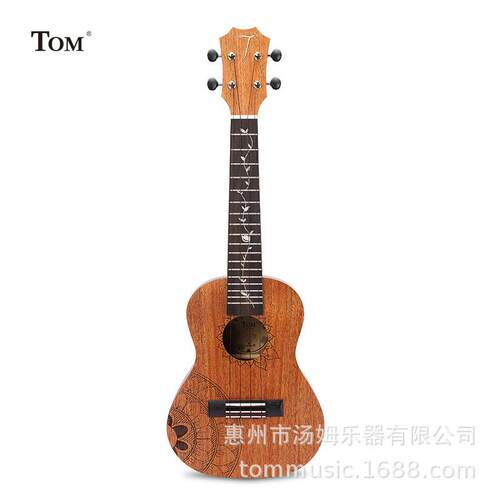 TOM ARTIST江一燕设计款桃花心木单板尤克里里23寸小吉他乌克丽丽