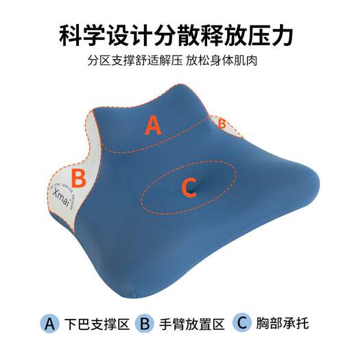 趴趴功能慢回弹记忆枕头侧卧手机护颈枕芯游戏解压枕腰靠止鼾睡枕