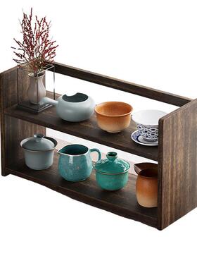 实新上中式杯子收纳G780G78置桌物架桌杯架子书整理架木桌面博古