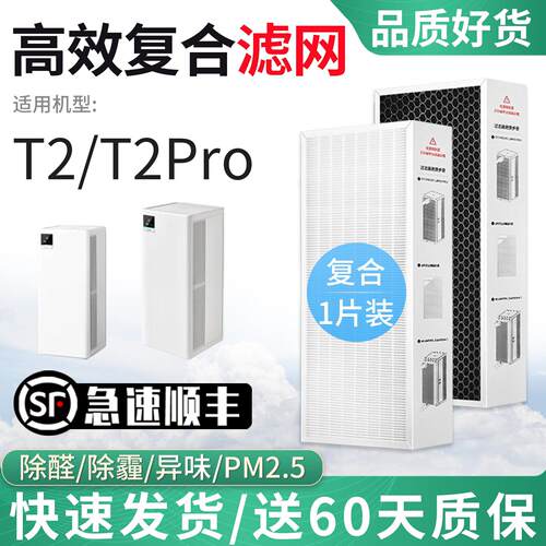 适配树新风T2空气净化器Pro滤网家用宠物全效过滤器滤芯PB070A/T3