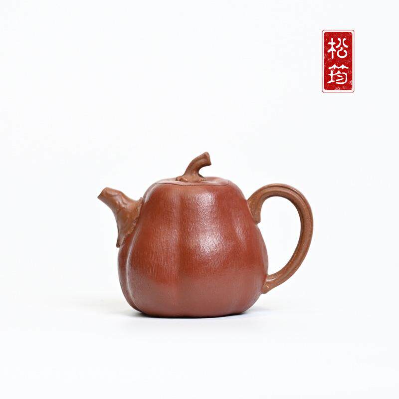 原矿段泥粉浆小南瓜100ml纯手工小品光素自用宜兴紫砂壶功夫泡茶
