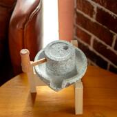 天然观赏小石磨家居装 饰品 饰小摆件创意礼品怀旧磨盘复古摆件装
