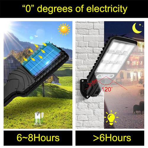 Outdoor LED Solar Sreet Light Waterproof RIR Motion Sensor W
