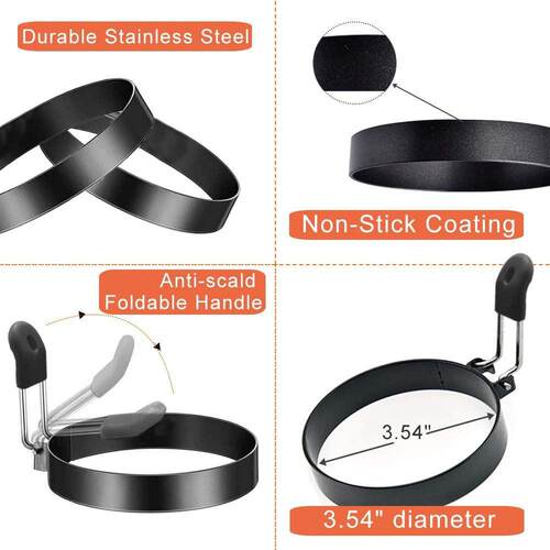 Nonstick Egg Rings Ring Mold Shaper English Muffins Pancake