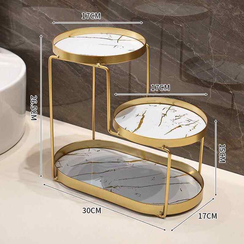 多功能三层置物架卫生间浴室化妆品收纳家居装饰品摆件免打孔