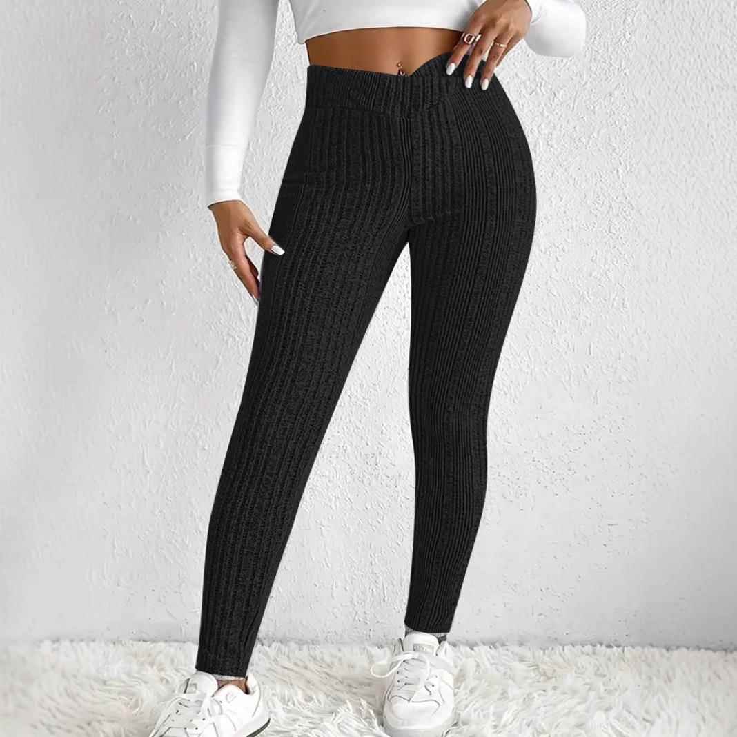 Striped Slim Fit Casual Tights Pants Fashion Sexy Threaded