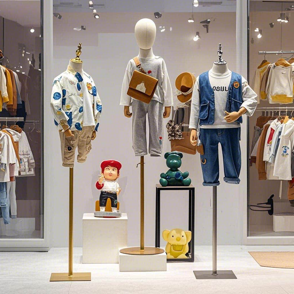 儿童模特道具半身童装服装店男女小孩衣服展示架带头人台模特架子